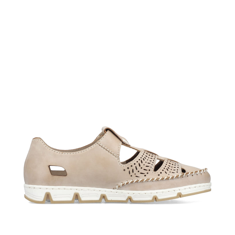 Rieker Artikelnummer 49958-61 Rieker Damen Slipper braun-beige Online