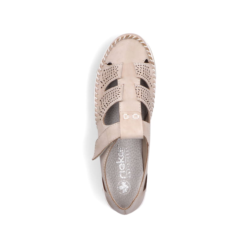 Rieker Artikelnummer 49958-61 Rieker Damen Slipper braun-beige Online