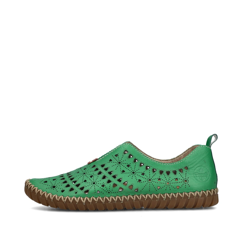 Rieker Artikelnummer M2852-52 Rieker Damen Slipper waldgrün
