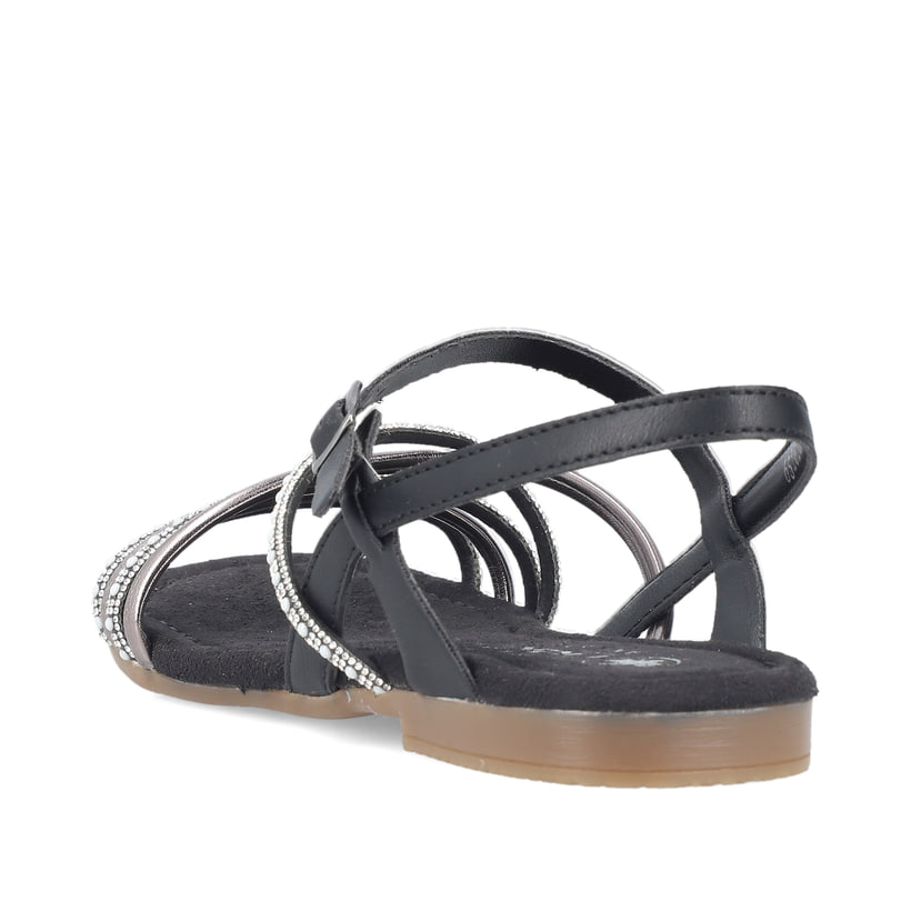Rieker Artikelnummer 65262-00 Rieker Damen Riemchensandalen tiefschwarz Günstiger Verkauf