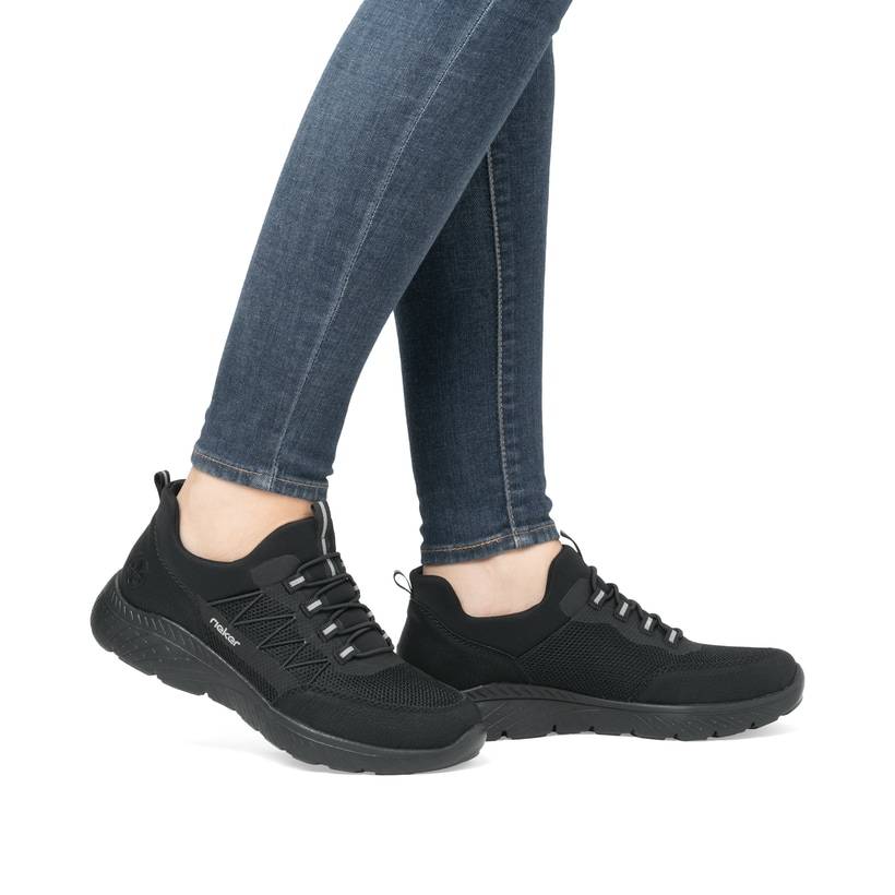 Rieker Artikelnummer M5058-00 Rieker Damen Slipper asphaltschwarz Meist gekauft