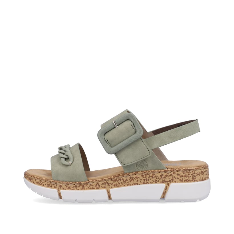 Rieker Artikelnummer V2350-52 Rieker Damen Riemchensandalen mintgrün
