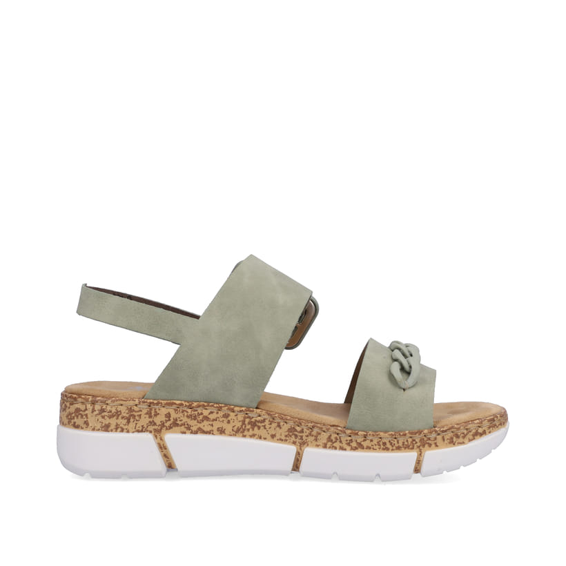 Rieker Artikelnummer V2350-52 Rieker Damen Riemchensandalen mintgrün Blitzverkäufe