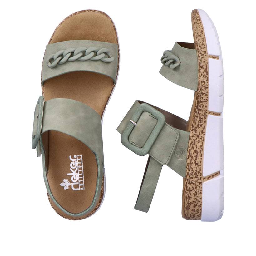 Rieker Artikelnummer V2350-52 Rieker Damen Riemchensandalen mintgrün Blitzverkäufe
