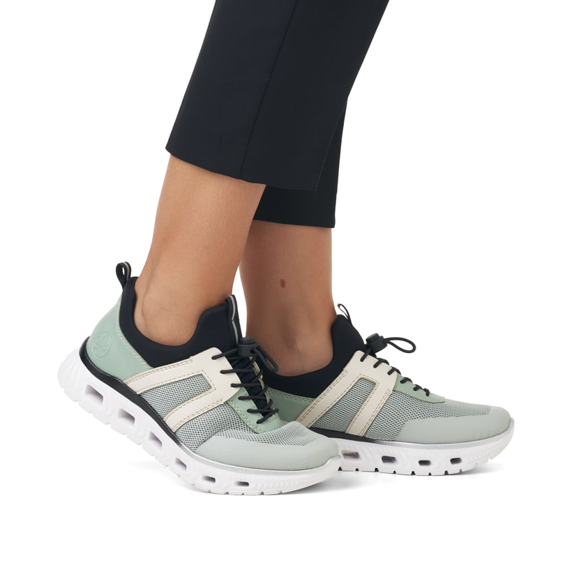 Rieker Artikelnummer M6061-52 Rieker Damen Slipper mintgrün Hotsell