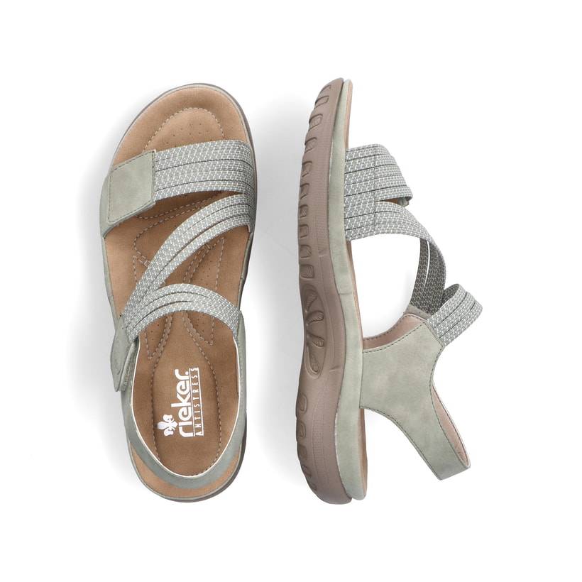Rieker Artikelnummer 64870-52 Rieker Damen Riemchensandalen mintgrün im Angebot
