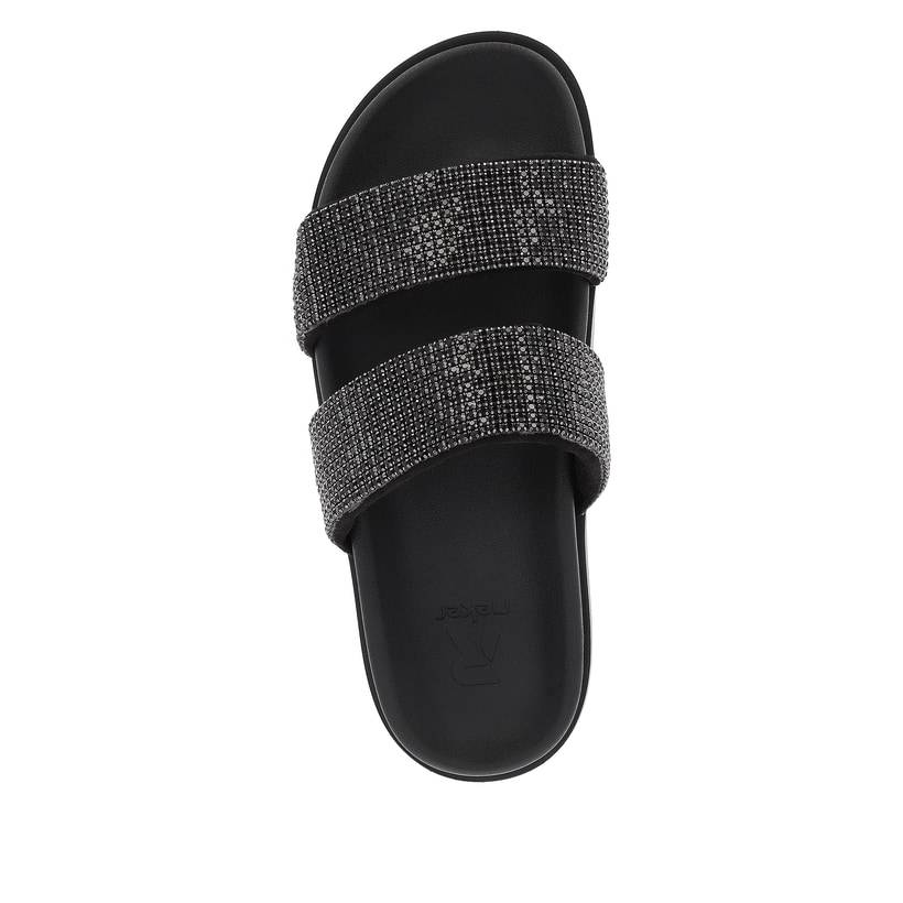 Rieker Artikelnummer W1451-00 Rieker Damen Pantoletten night black Schlussverkauf