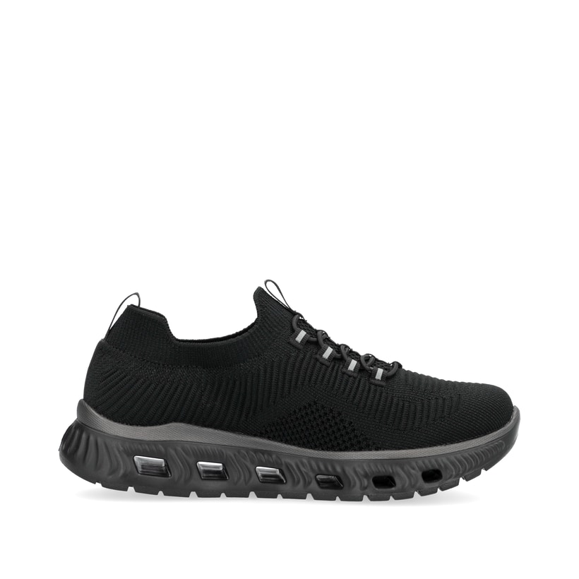 Rieker Artikelnummer M6074-00 Rieker Damen Slipper graphitschwarz Fabrikverkauf