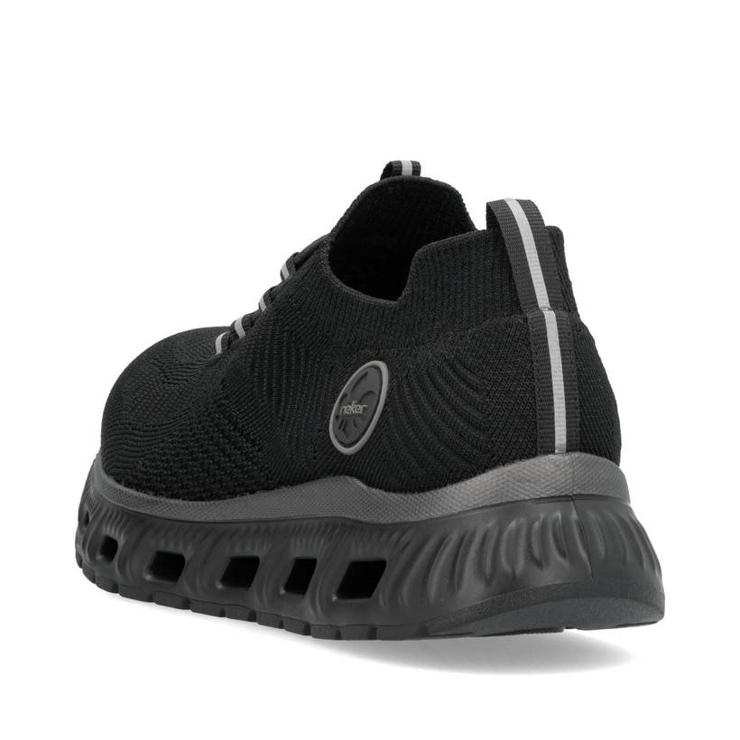 Rieker Artikelnummer M6074-00 Rieker Damen Slipper graphitschwarz Fabrikverkauf