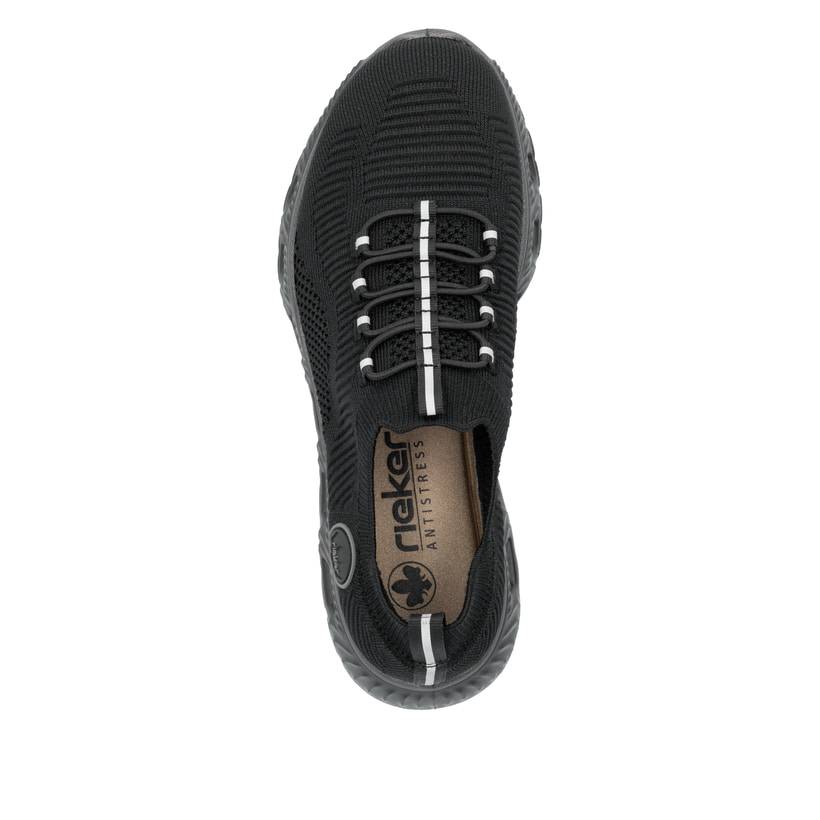 Rieker Artikelnummer M6074-00 Rieker Damen Slipper graphitschwarz Fabrikverkauf