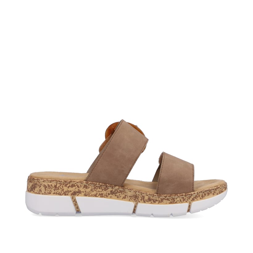 Rieker Artikelnummer V2392-62 Rieker Damen Pantoletten sandbeige Flash Sale