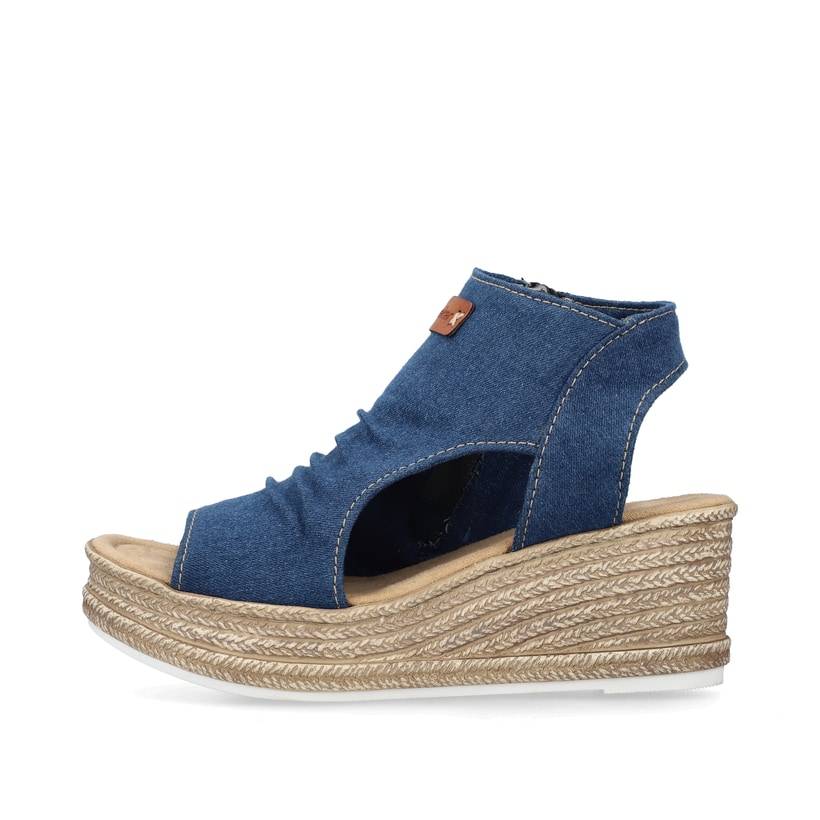 Rieker Artikelnummer 68791-12 Rieker Damen Keilsandaletten schieferblau