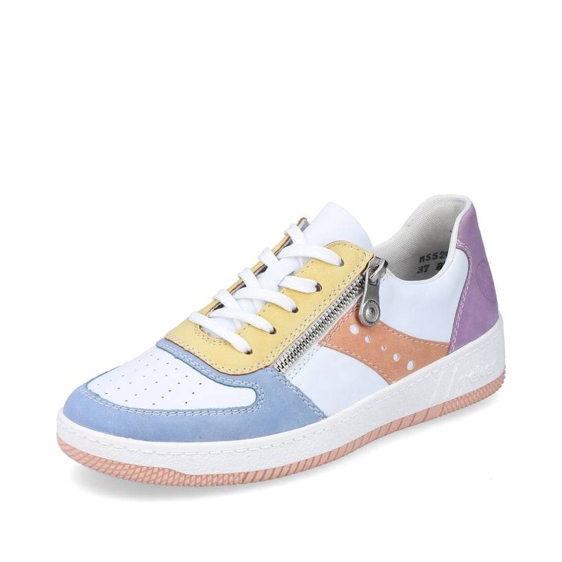 Rieker Artikelnummer M5520-91 Rieker Damen Sneaker Low weiss-bunt Outlet