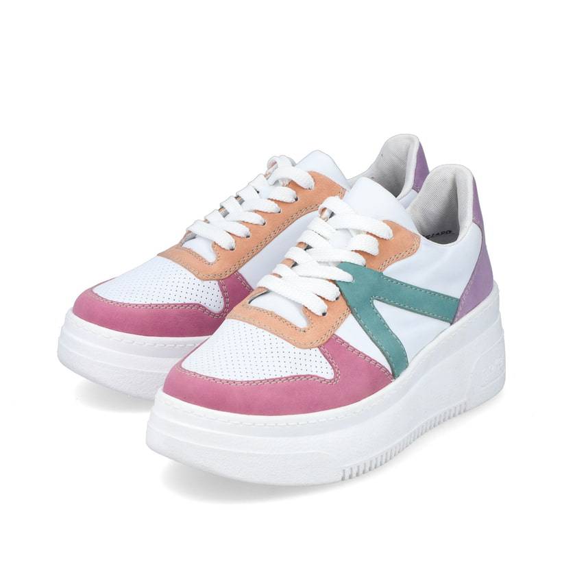 Rieker Artikelnummer M7814-90 Rieker Damen Sneaker Low eisweiss-mehrfarbig