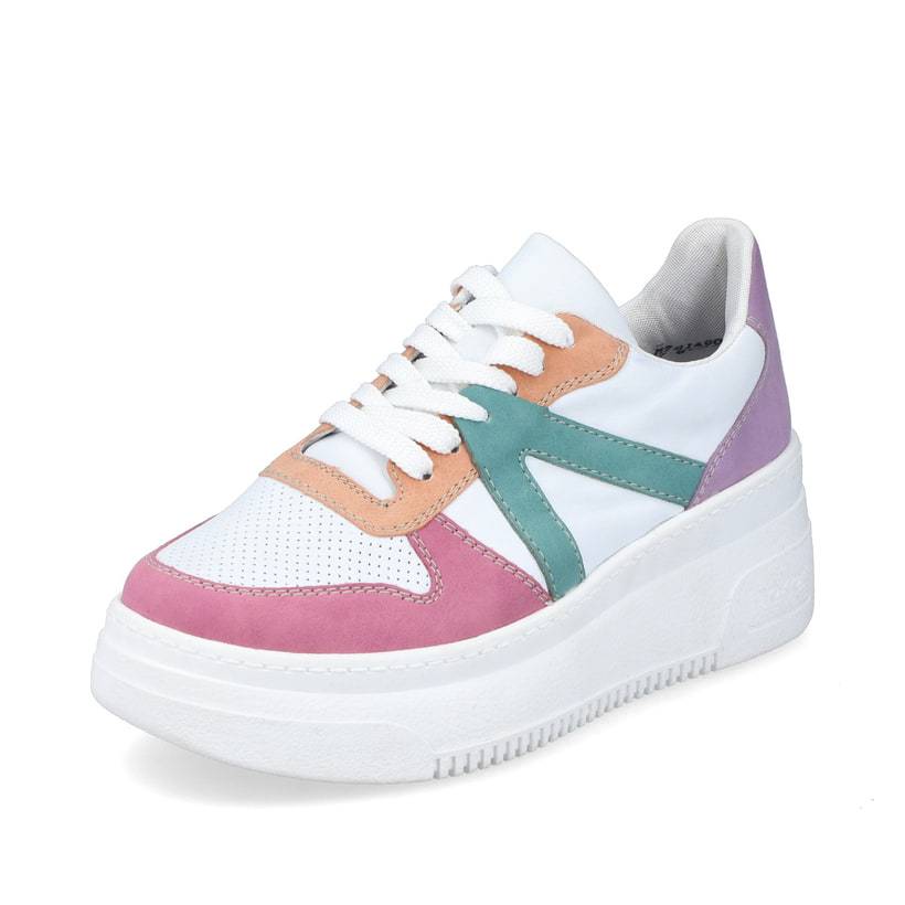 Rieker Artikelnummer M7814-90 Rieker Damen Sneaker Low eisweiss-mehrfarbig Angebote