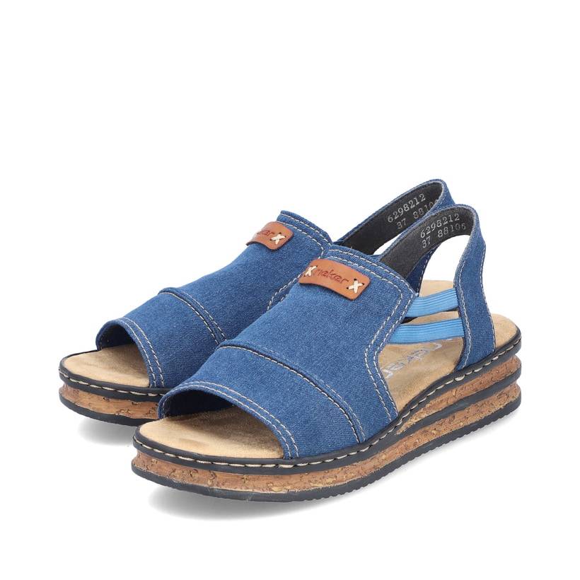 Rieker Artikelnummer 62982-12 Rieker Damen Keilsandaletten meeresblau