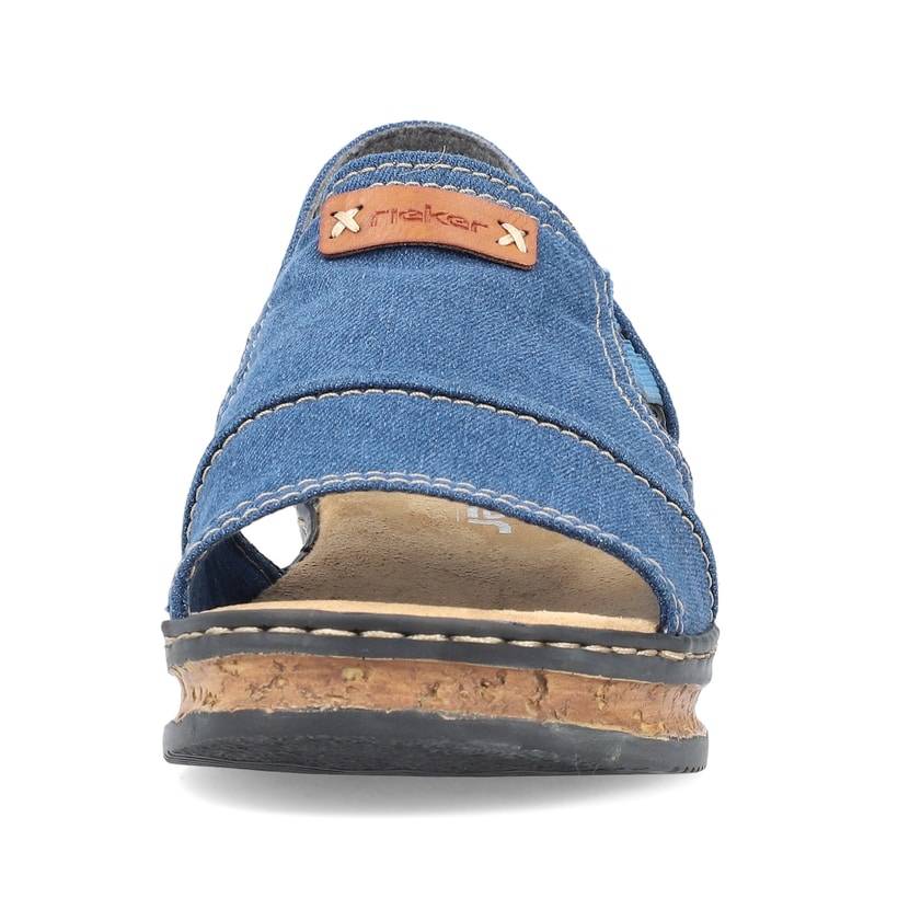 Rieker Artikelnummer 62982-12 Rieker Damen Keilsandaletten meeresblau im Angebot