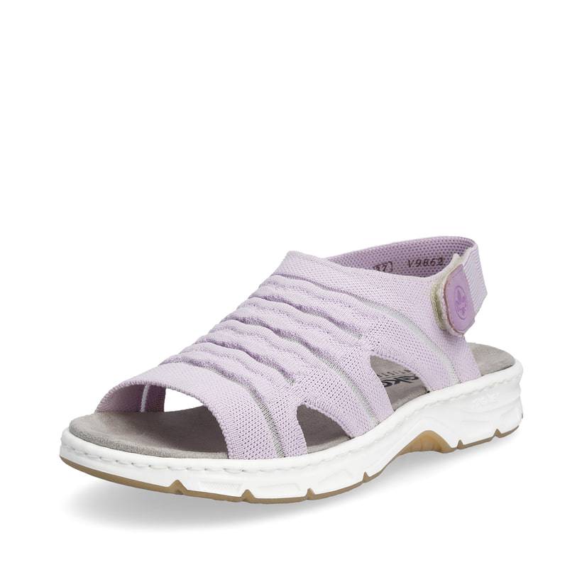 Rieker Artikelnummer V9862-30 Rieker Damen Riemchensandalen pastelllila Schlussverkauf