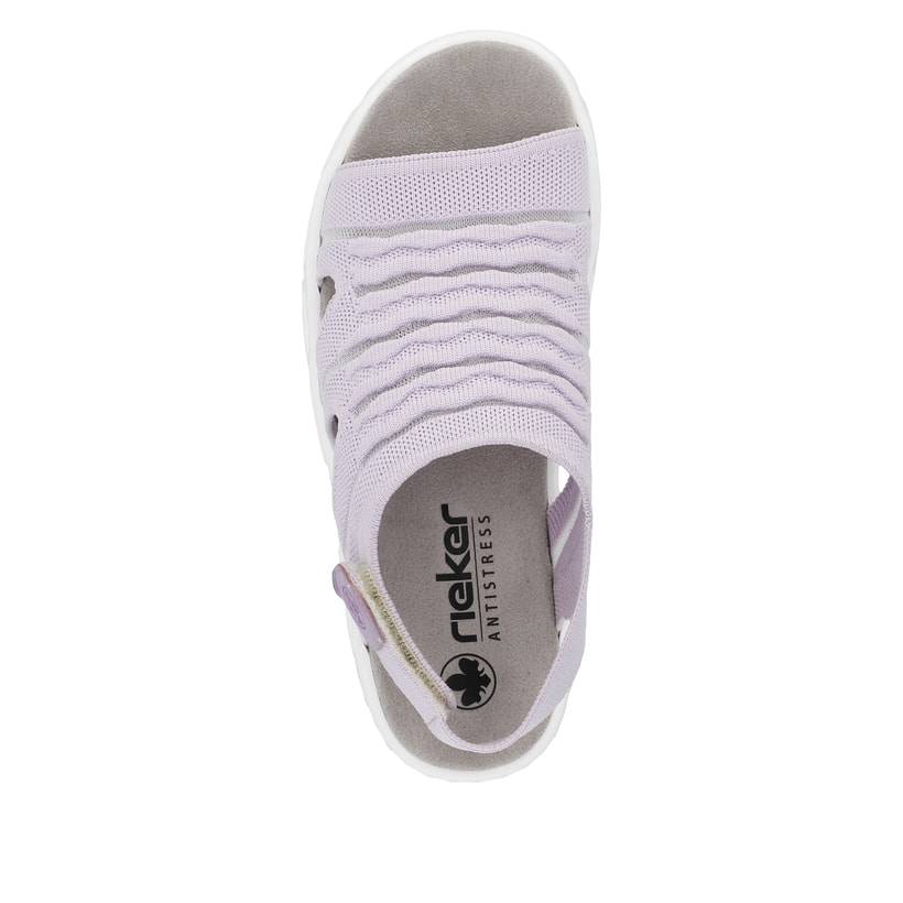 Rieker Artikelnummer V9862-30 Rieker Damen Riemchensandalen pastelllila Schlussverkauf