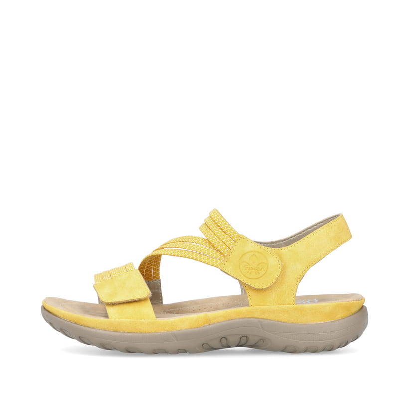 Rieker Artikelnummer 64870-68 Rieker Damen Riemchensandalen zitronengelb