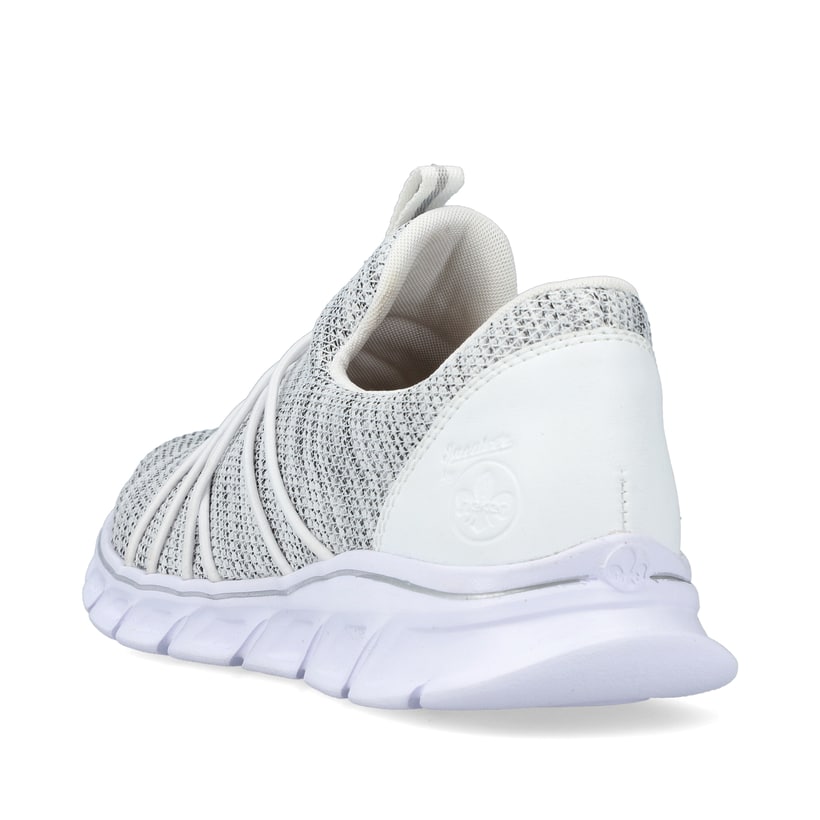 Rieker Artikelnummer 54071-80 Rieker Damen Slipper weiss-rauch Blitzverkäufe