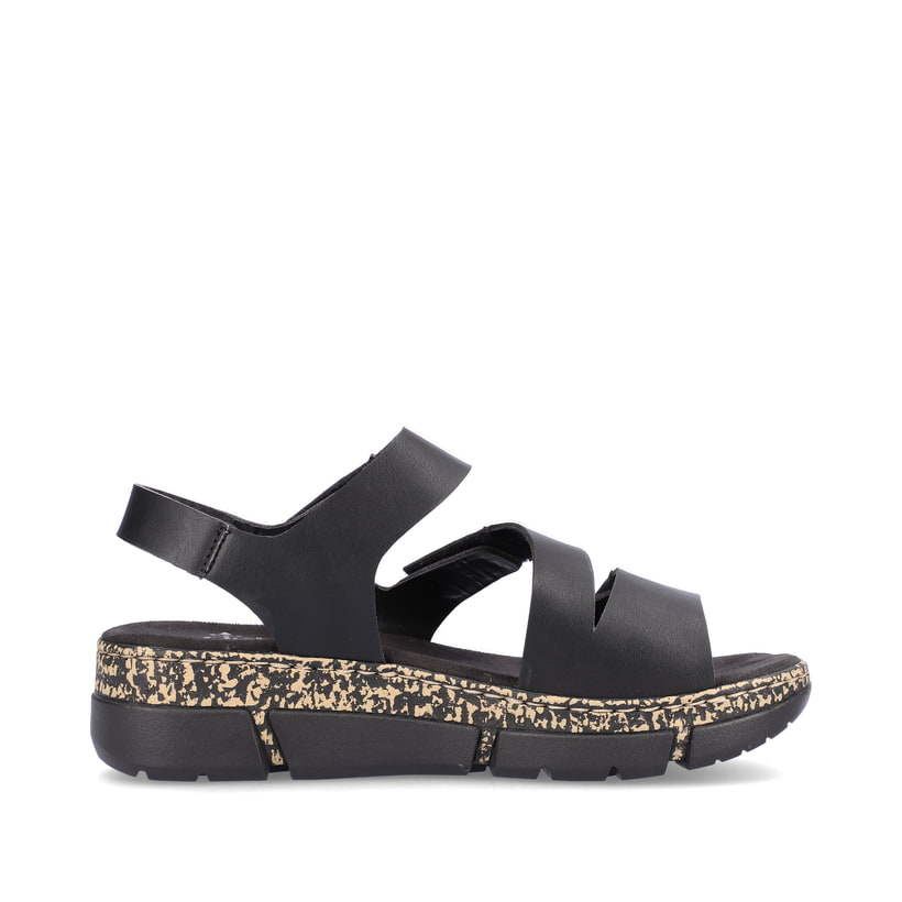 Rieker Artikelnummer V2301-00 Rieker Damen Riemchensandalen asphaltschwarz Meist gekauft