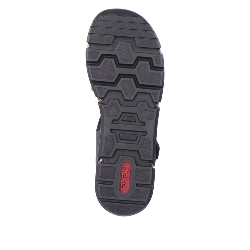 Rieker Artikelnummer V2301-00 Rieker Damen Riemchensandalen asphaltschwarz Meist gekauft