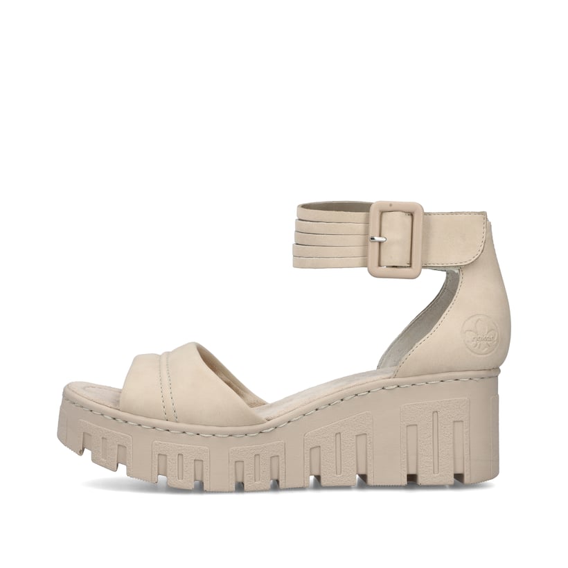 Rieker Artikelnummer 68093-60 Rieker Damen Keilsandaletten sandbeige