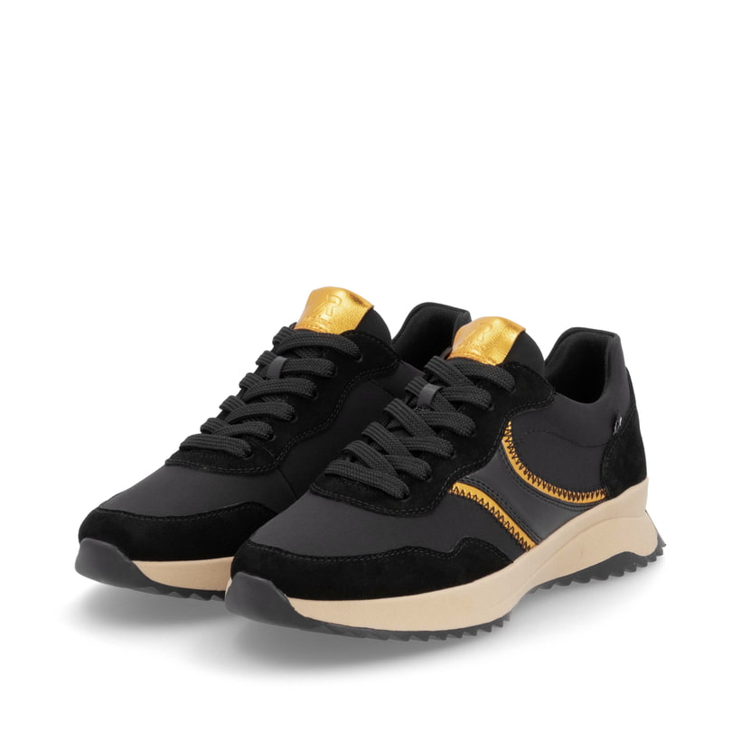 Rieker Artikelnummer W1302-00 Rieker Damen Sneaker Low asphaltschwarz Outlet