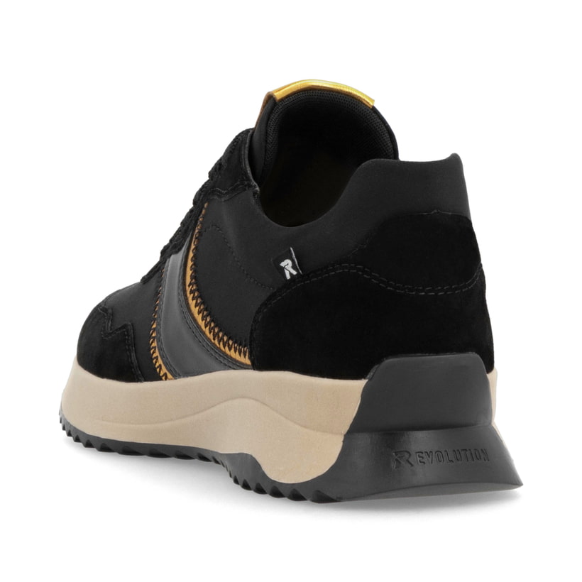 Rieker Artikelnummer W1302-00 Rieker Damen Sneaker Low asphaltschwarz Outlet