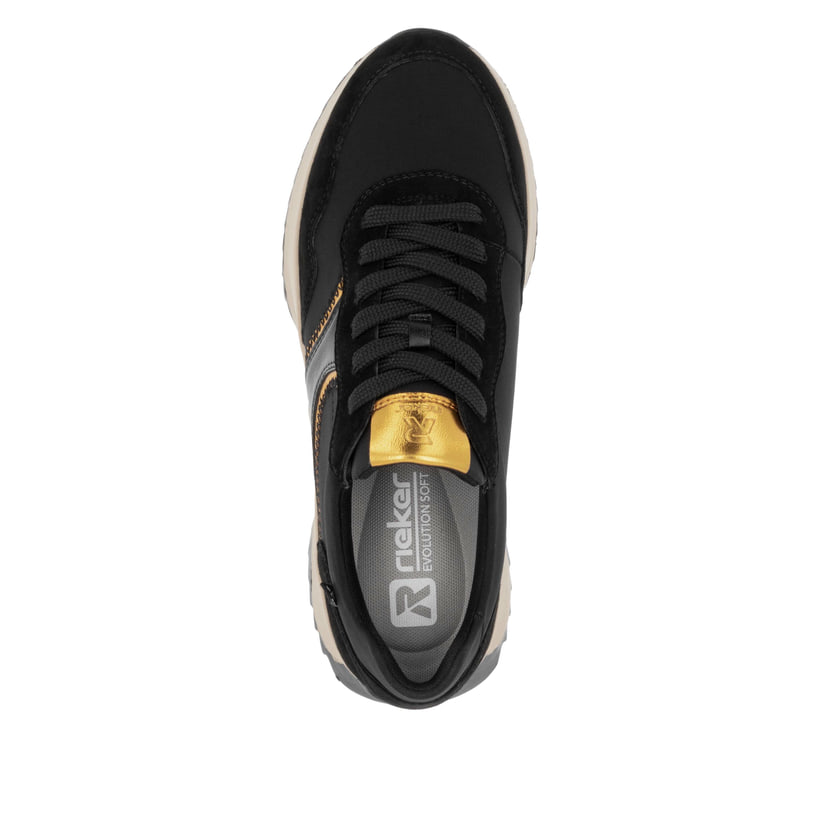 Rieker Artikelnummer W1302-00 Rieker Damen Sneaker Low asphaltschwarz Outlet