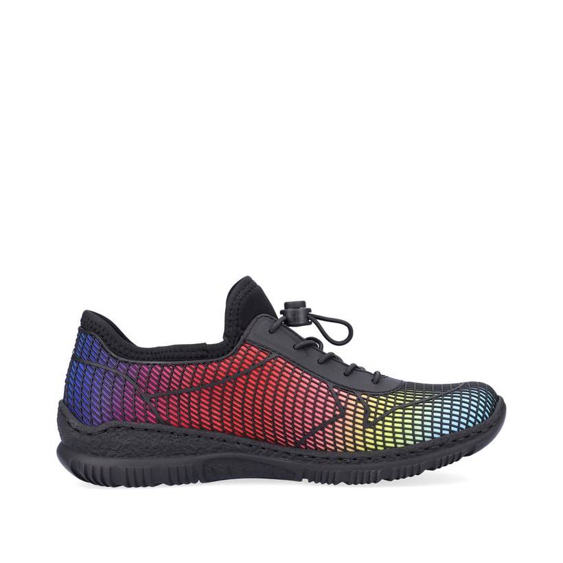 Rieker Artikelnummer N3250-90 Rieker Damen Slipper regenbogenfarben Schlussverkauf