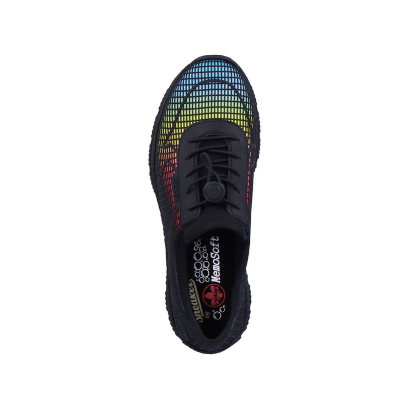 Rieker Artikelnummer N3250-90 Rieker Damen Slipper regenbogenfarben Schlussverkauf