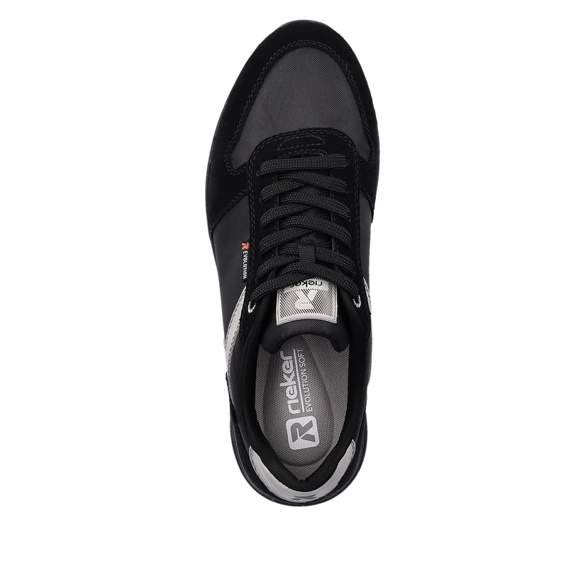 Rieker Artikelnummer 07002-00 Rieker Herren Sneaker Low carbon-black silver-grey Auslauf
