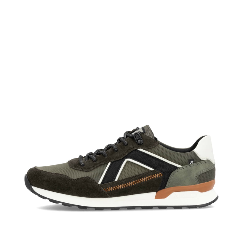 Rieker Artikelnummer U0310-54 Rieker Herren Sneaker Low grünbraun-schwarz