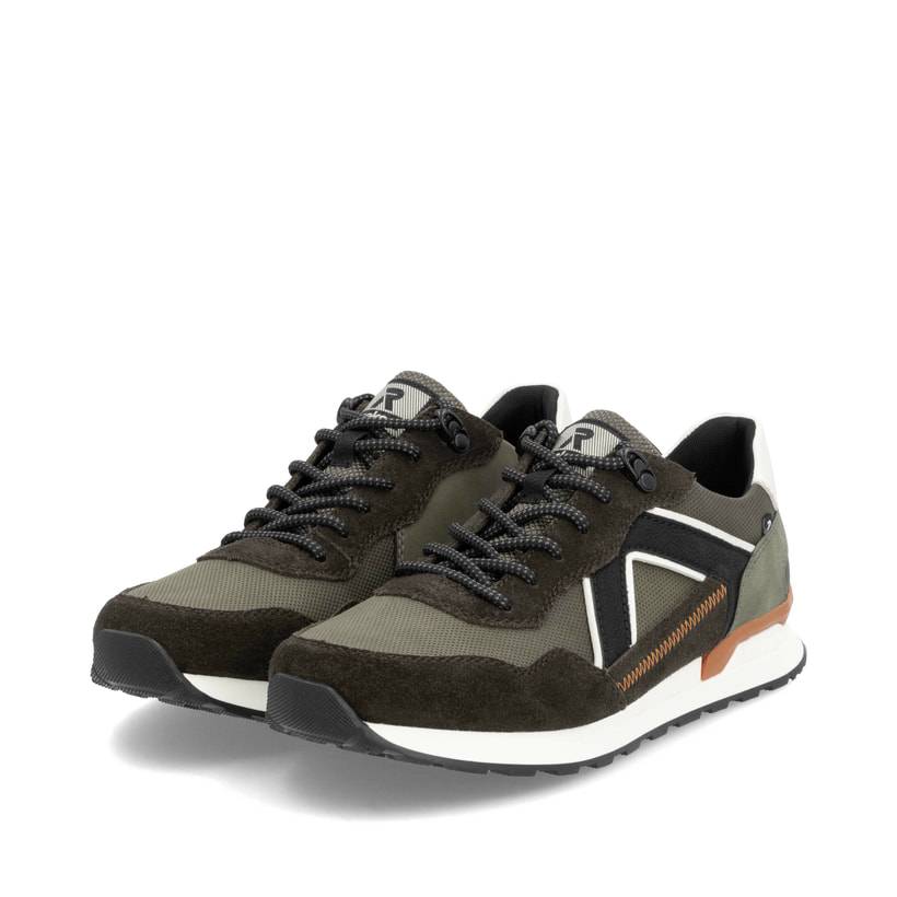 Rieker Artikelnummer U0310-54 Rieker Herren Sneaker Low grünbraun-schwarz Verkauf