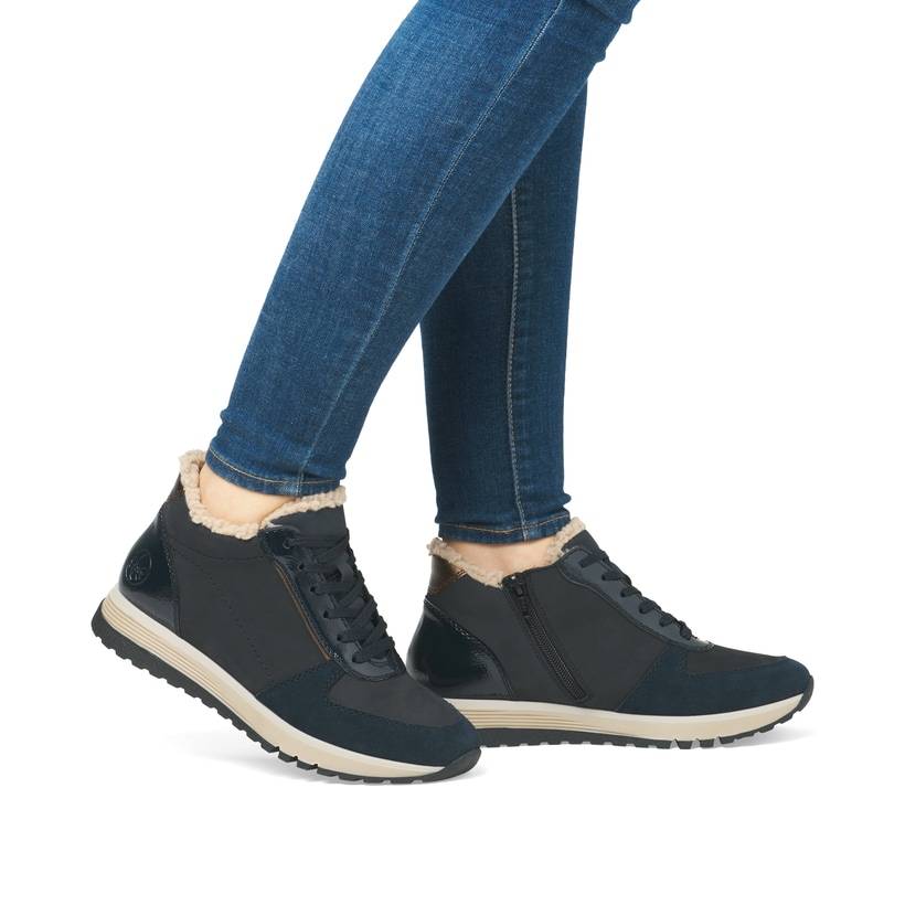 Rieker Artikelnummer 49004-14 Rieker Damen Schnürschuhe marineblau im Angebot