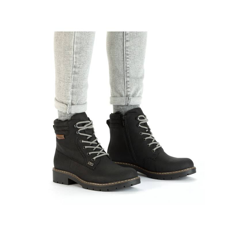 Rieker Artikelnummer Y9125-00 Rieker Damen Schnürstiefel asphaltschwarz Meist gekauft