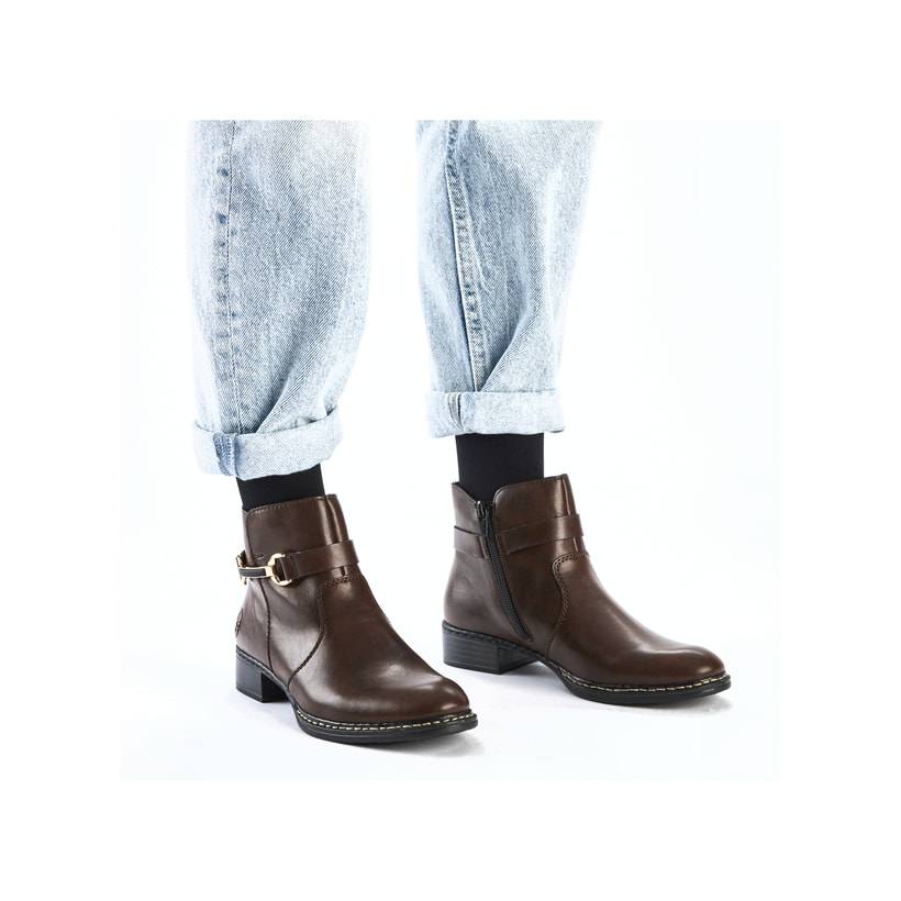 Rieker Artikelnummer 73487-25 Rieker Damen Stiefeletten schokobraun Schlussverkauf