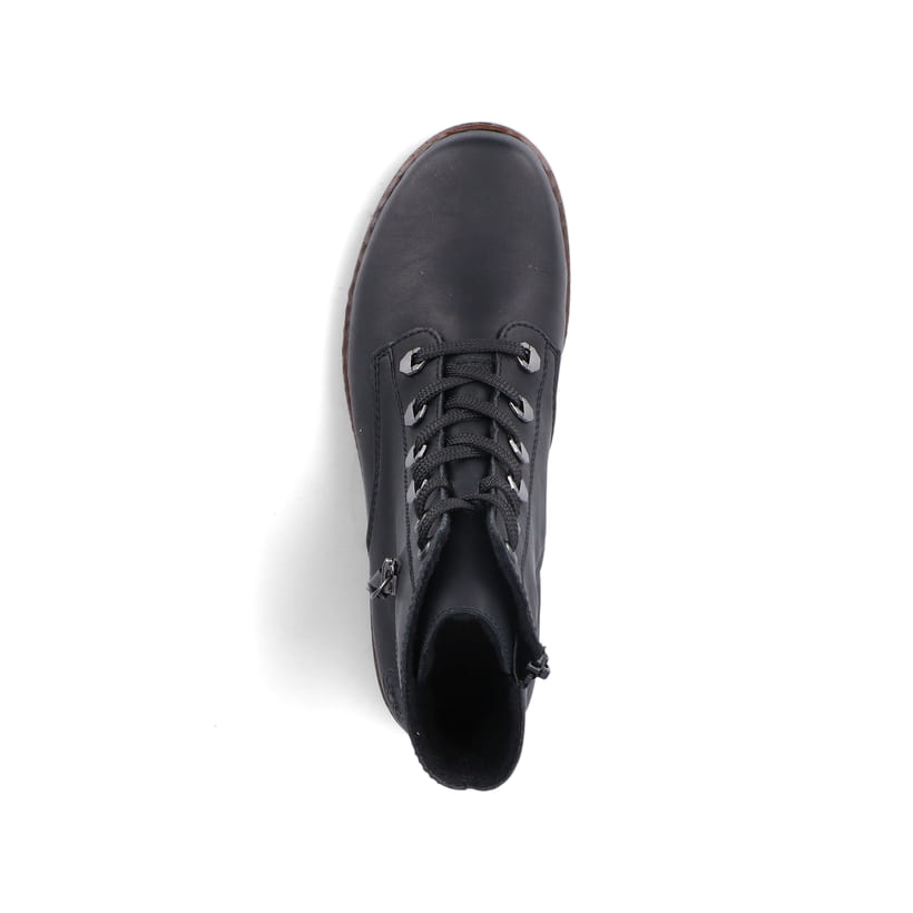 Rieker Artikelnummer 75142-01 Rieker Damen Schnürstiefel carbonschwarz Günstiger Verkauf