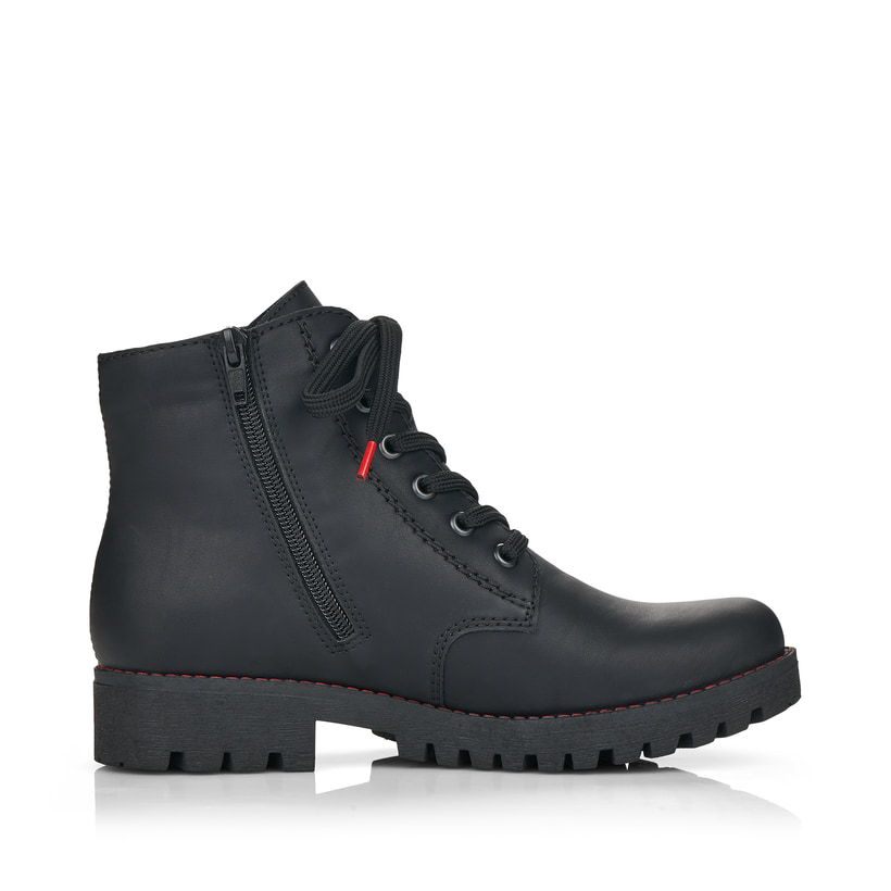 Rieker Artikelnummer 785M1-00 Rieker Damen Schnürstiefel mattschwarz Auslauf