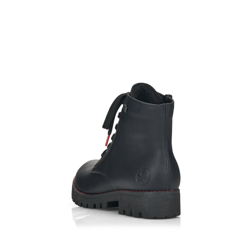 Rieker Artikelnummer 785M1-00 Rieker Damen Schnürstiefel mattschwarz Auslauf