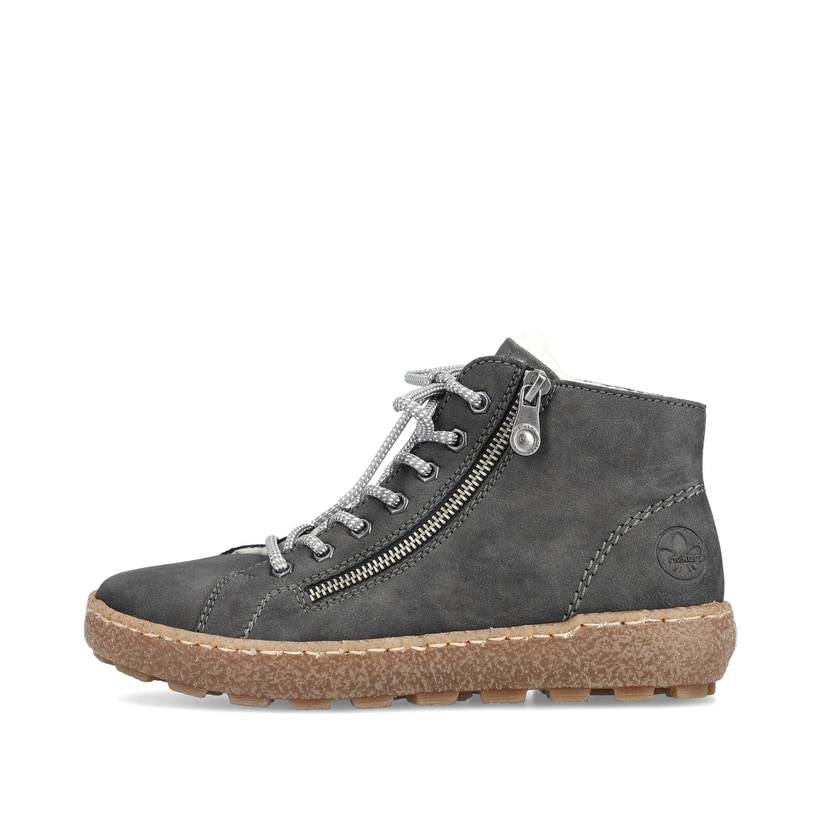 Rieker Artikelnummer N1020-45 Rieker Damen Schnürschuhe asphaltgrau