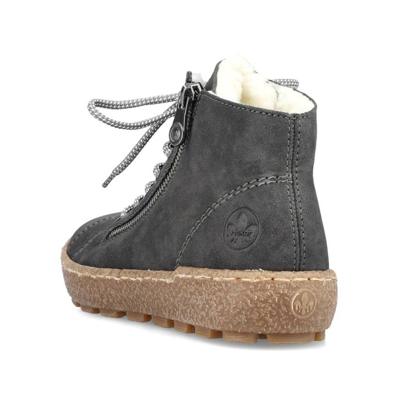 Rieker Artikelnummer N1020-45 Rieker Damen Schnürschuhe asphaltgrau Günstiger Verkauf