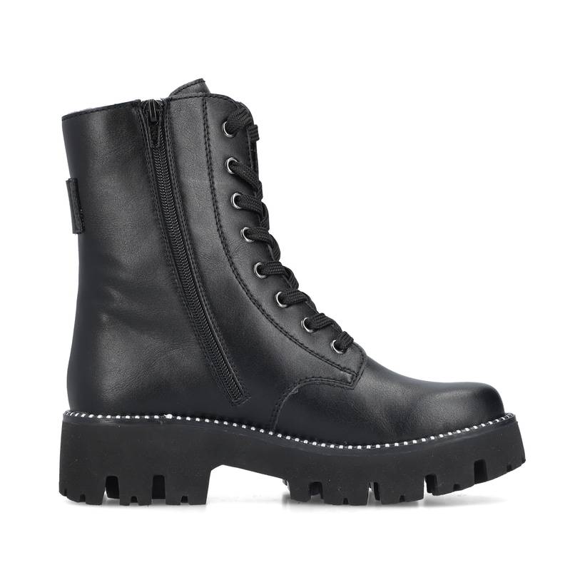 Rieker Artikelnummer Y3354-00 Rieker Damen Schnürstiefel mattschwarz Fabrikverkauf