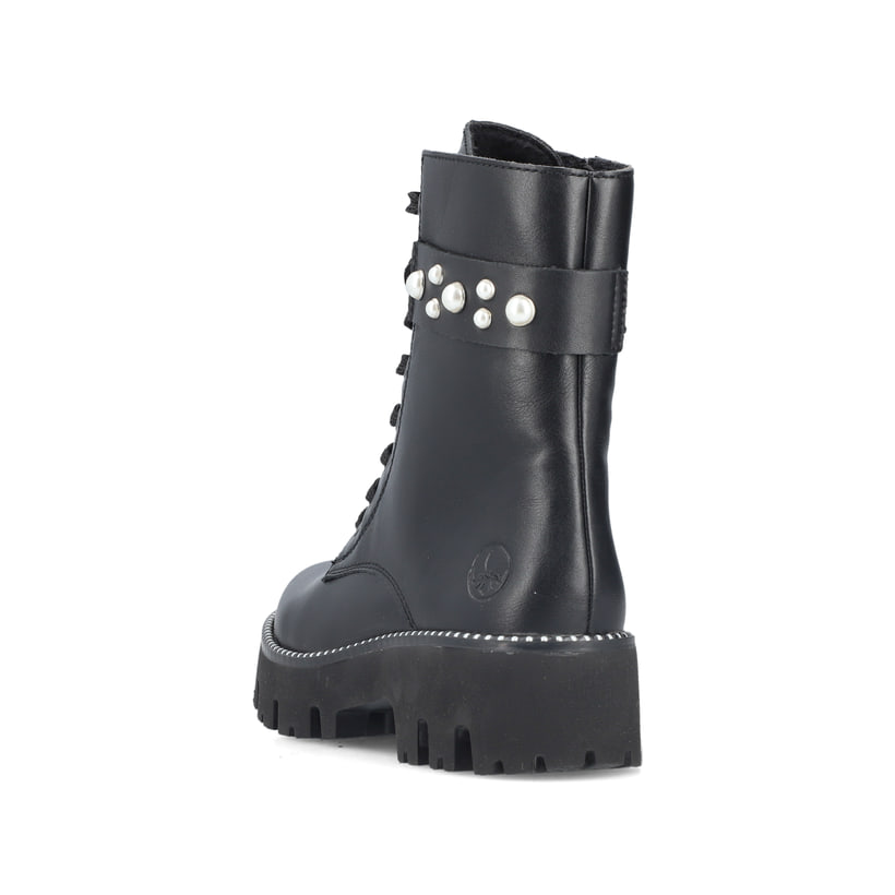 Rieker Artikelnummer Y3354-00 Rieker Damen Schnürstiefel mattschwarz Fabrikverkauf