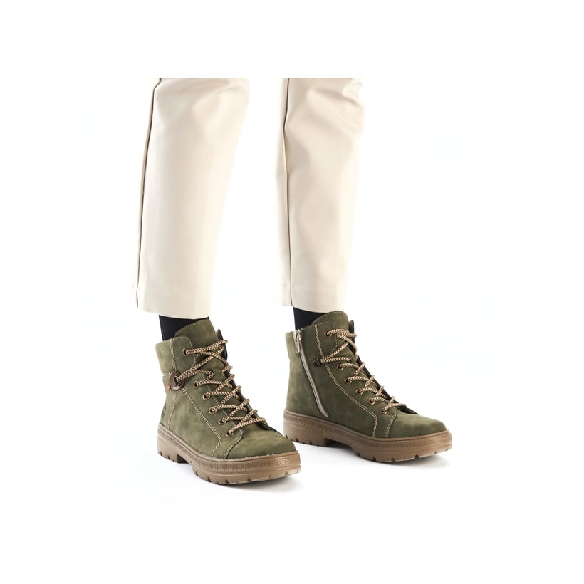 Rieker Artikelnummer N0030-54 Rieker Damen Schnürstiefel kaktusgrün Meist gekauft