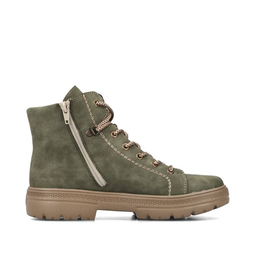 Rieker Artikelnummer N0030-54 Rieker Damen Schnürstiefel kaktusgrün Meist gekauft