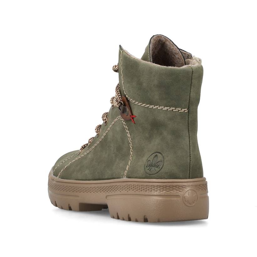 Rieker Artikelnummer N0030-54 Rieker Damen Schnürstiefel kaktusgrün Meist gekauft