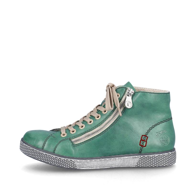Rieker Artikelnummer Z1221-53 Rieker Damen Schnürschuhe smaragdgrün